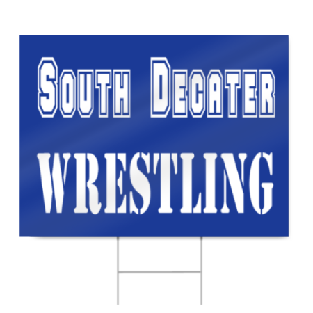 Wrestling Sign for High School Teams