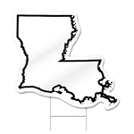 Louisiana Shaped Sign