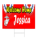 Marine Military Welcome Home Sign