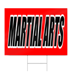 Martial Arts Block Lettering Sign