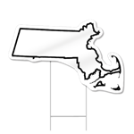 Massachusetts Shaped Sign