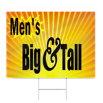 Men's Big and Tall Sign