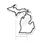 Michigan Shaped Sign