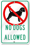 No Dogs Allowed Sign