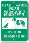 Pet Waste Transmits Disease Sign