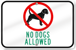 Horizontal No Dogs Allowed Sign