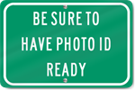 Horizontal ID Ready Sign