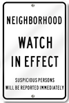 Neighborhood Watch Metal Sign