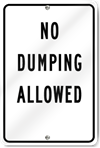 Notice No Dumping Police Road Sign