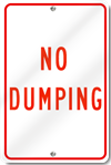 No Dumping Sign