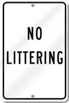 No Littering Sign