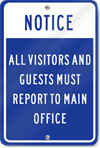 Notice All Visitors And Guests Sign