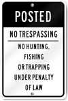 Posted No Trespassing Sign