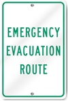 Emergency Evacuation Route Sign