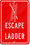 Escape Ladder Evacuation Sign
