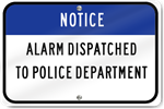 Horizontal Notice Dispatched To Police Sign