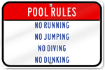 Horizontal Pool Rules Sign