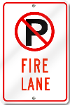 No Parking Fire Lane Sign With Symbol