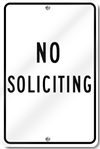 No Soliciting Sign