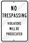 No Trespassing Sign