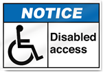 Disabled Access2 Notice Sign