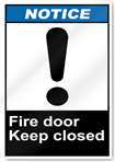 Fire Door Keep Closed Notice Signs