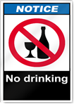 No Drinking Notice Signs