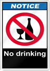 Notice Use of Liquor on Premises Immediate Dismissal Sign, SKU: S-4293