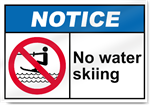 No Water Skiing Notice Signs