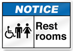 Rest Rooms Notice Signs