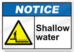 Shallow Water Notice Signs