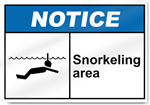 Snorkeling Area Notice Signs