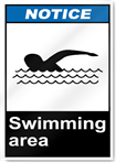 Swimming Area Notice Signs