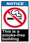 This Is A Smoke-Free Building Notice Signs