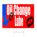 Oil Change & Lube Sign
