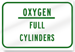 Oxygen Full Cylinders Sign