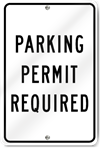 Parking Permit Required Metal Sign