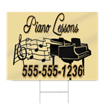 Piano Lessons Sign