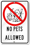 No Pets Allowed Playground Sign