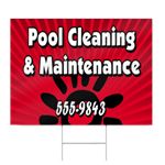 Pool Cleaning & Maintenance Sign