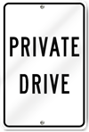 Private Drive .080 Aluminum Sign
