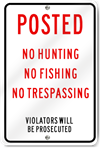 Posted No Trespassing Sign