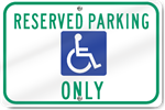 Horizontal Reserved Parking (Graphic) Only Sign