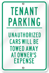 Tenant Parking Metal Sign