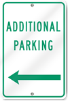 Additional Parking Left Arrow Metal Sign