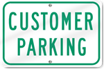 Horizontal Customer Parking Sign