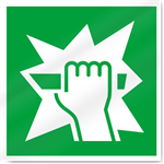 Break Glass Symbol Safety Signs