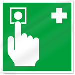 Emergency Button Safety Signs