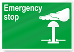 Emergency Stop Safety Sign