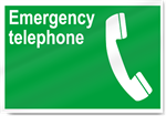 Emergency Telephone Safety Signs